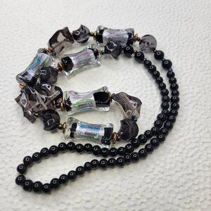 BLACK Bead Necklace Casual Boho Summer Fashion Trendy Necklace